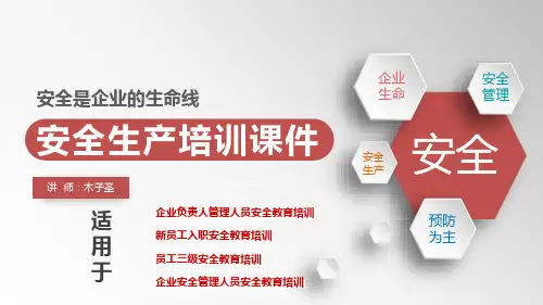 企业负责人安全管理人员安全教育培训三级安全教育新员工安全培训(完整版)