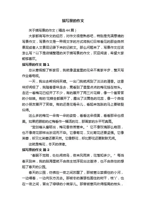 描写景的作文
