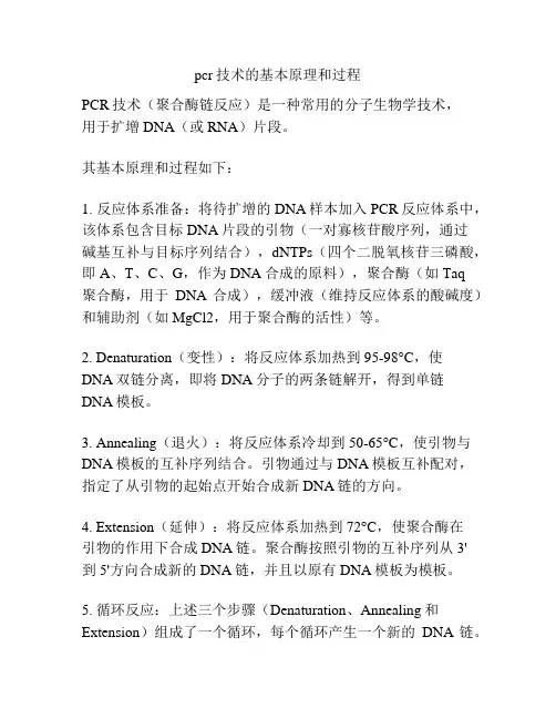 pcr技术的基本原理和过程