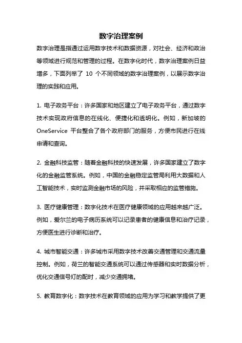 数字治理案例