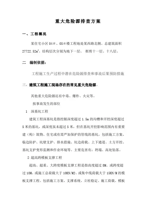 重大危险源排查方案