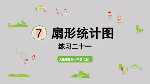 人教版六年级数学上册扇形统计图练习二十一