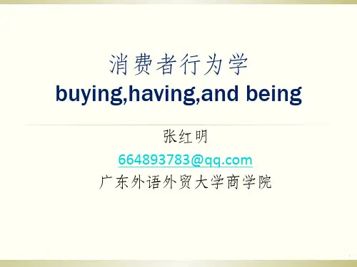 第1章——消费者行为学导论ppt课件