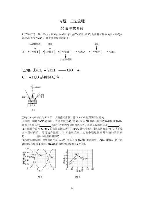 高考专题 无机化工工艺流程