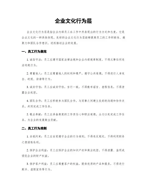 企业文化行为层