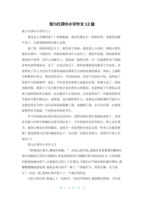 我与红领巾小学作文12篇