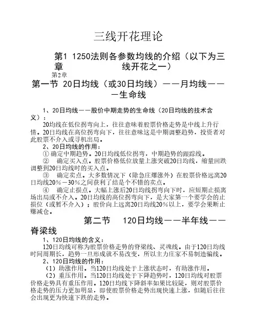 三线开花理论-1250法则