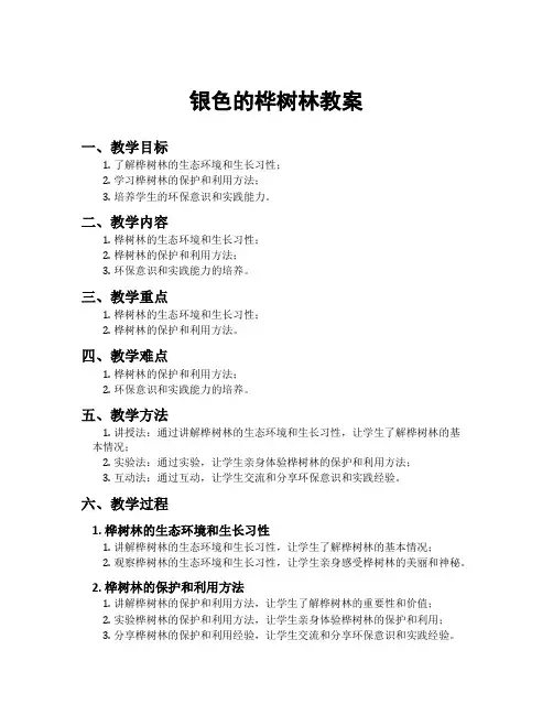 银色的桦树林教案