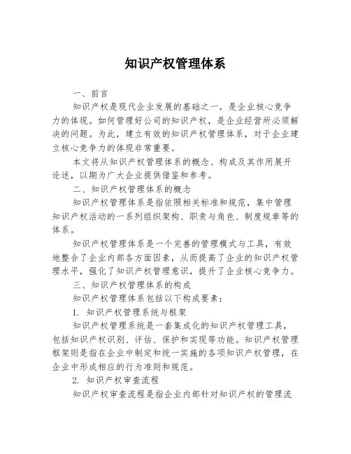 知识产权管理体系