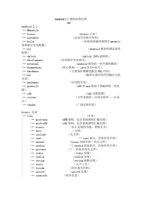 android源码分析精典