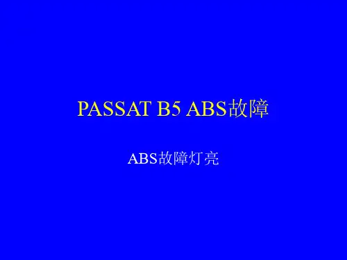 PASSAT ABS故障实例