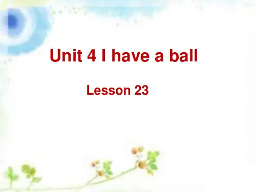 精通版三年级英语上册Unit 4 I have a ball Lesson 23 课件3.ppt