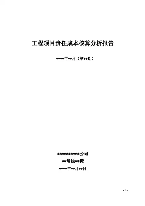 责任成本分析报告