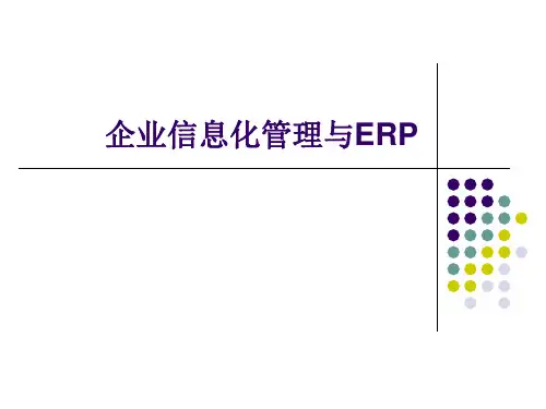 企业信息化管理与ERPppt课件