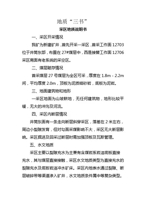 地质说明书doc