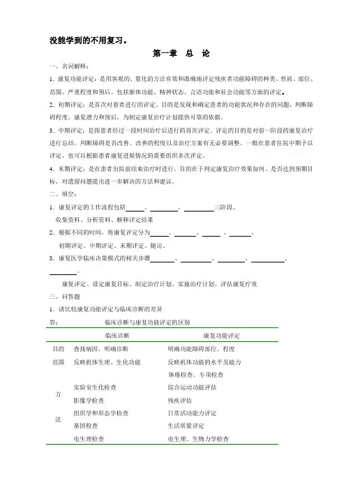 康复评定试题