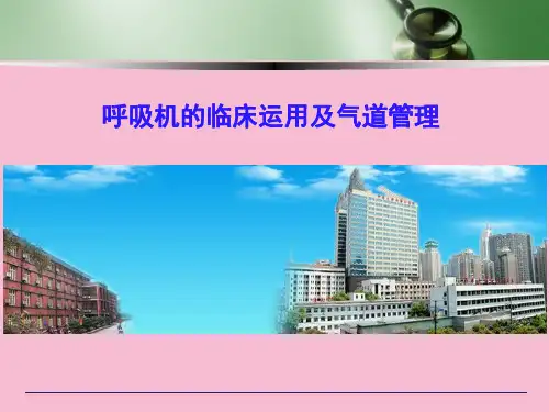 呼吸机的临床应用及气道管理ppt课件