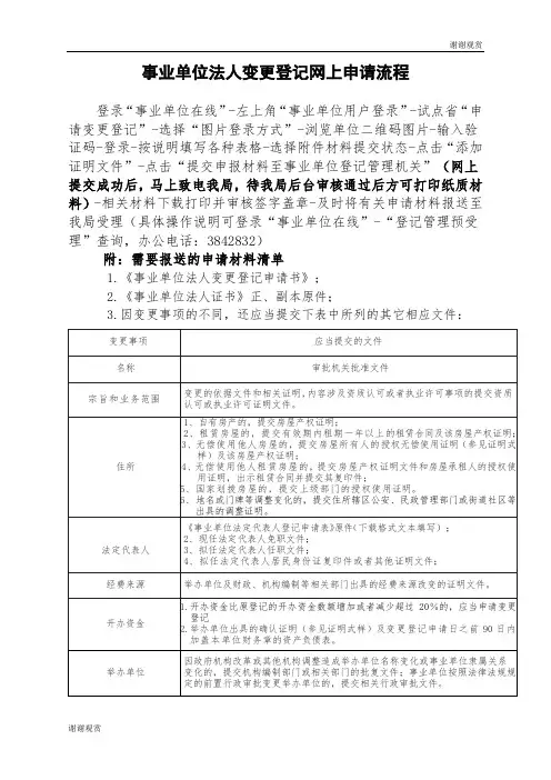 事业单位法人变更登记网上申请流程.doc