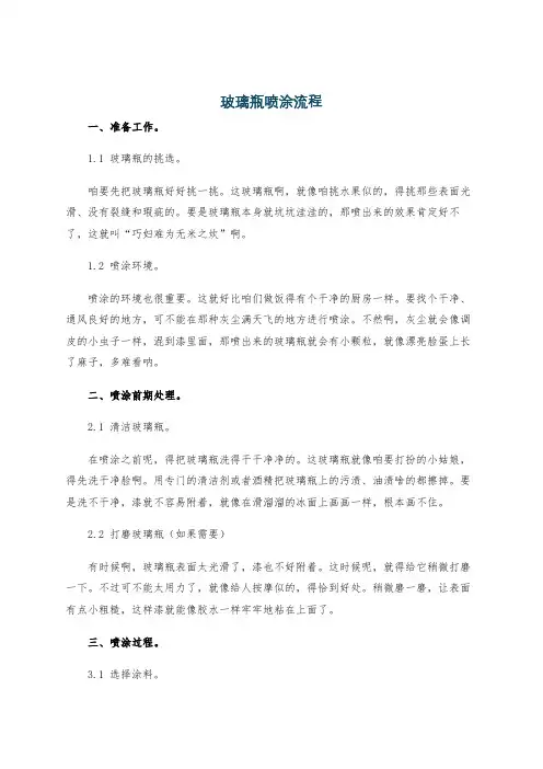 玻璃瓶喷涂流程