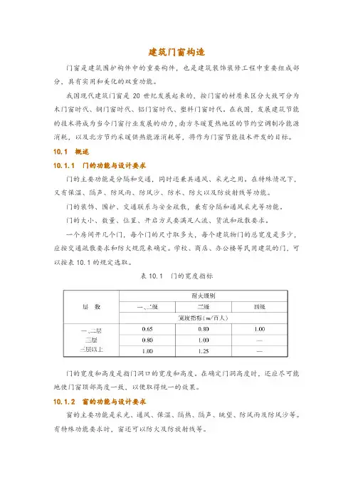 建筑门窗构造