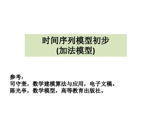 大学生数学建模--时间序列模型初步