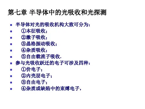 半导体光电子学第7章 半导体中的光吸收和光...ppt课件