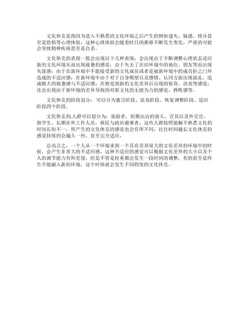 文化休克是什么