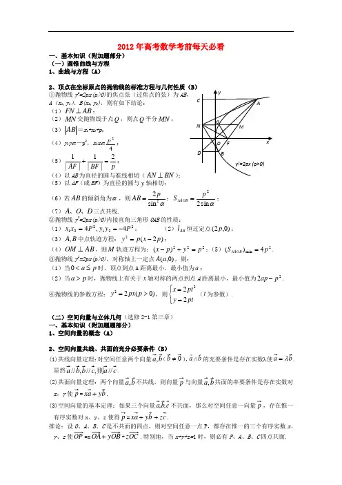 高考数学考前每天必看(2)