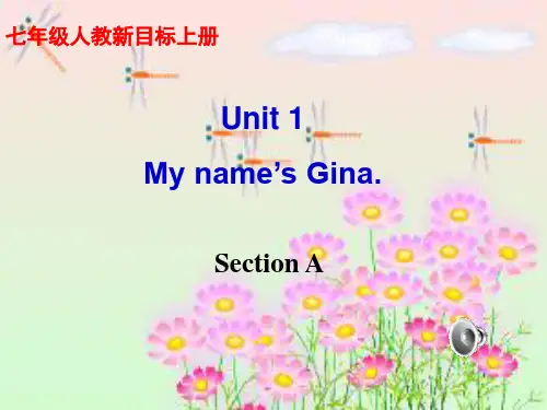 人教版英语七年级上册Unit 1 My name is Gina Section A课件