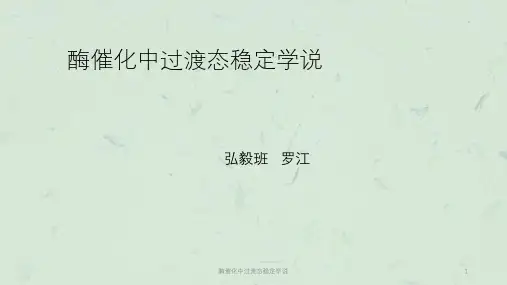 酶催化中过渡态稳定学说课件