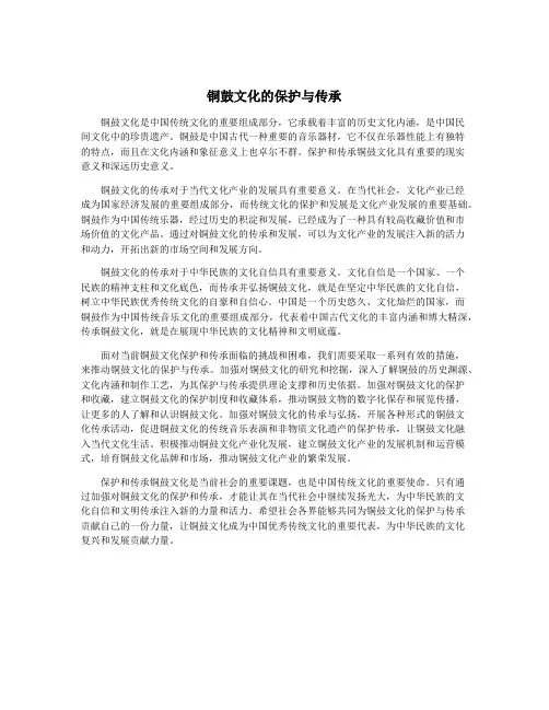 铜鼓文化的保护与传承
