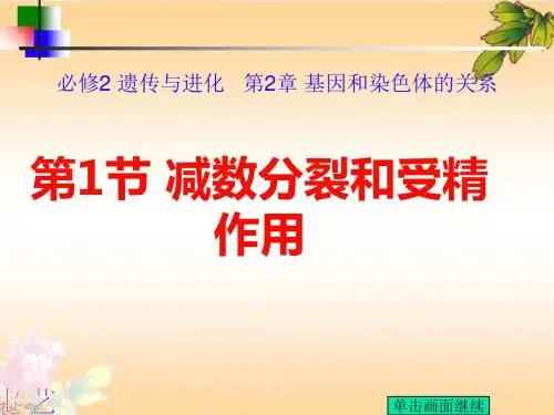新课标人教版高中生物必修二第二章第一节减数分裂和受精作用-精品课件