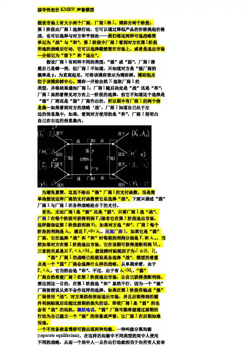 05限制性定价和掠夺性定价模型