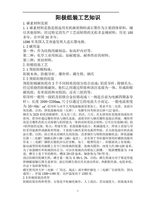 阳极的组装知识