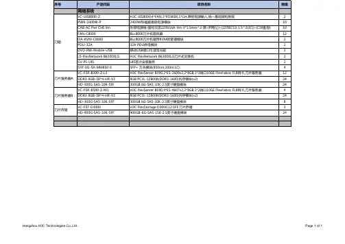 H3C UIS8000配置清单