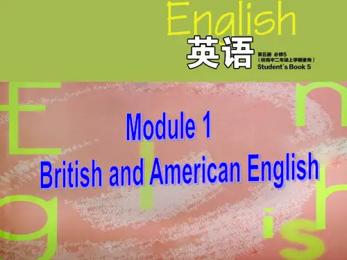 外研高二必修5 Module 1