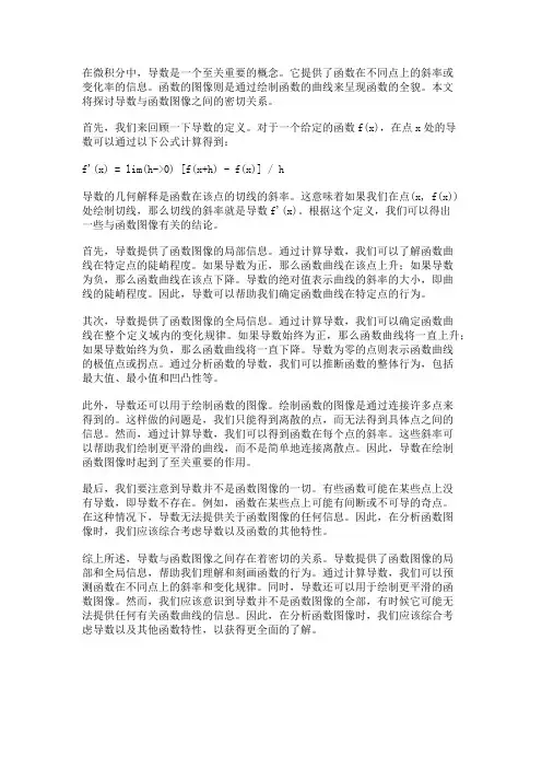 导数与函数图像关系