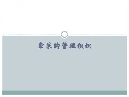 采购管理组织概述(PPT 37张)