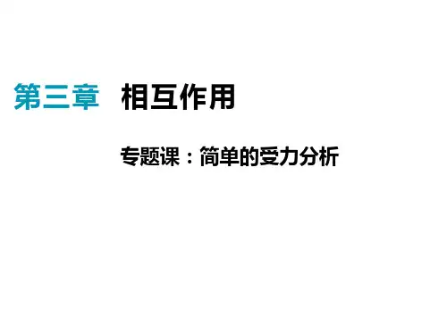 2020年人教版高一物理必修一第三章  专题  简单的受力分析
