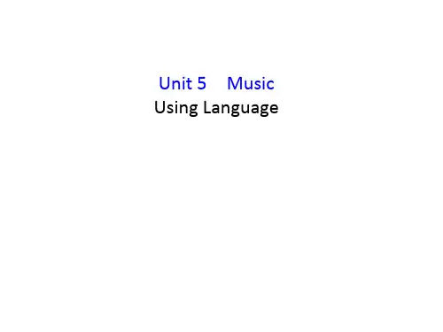 人教版必修二高中英语同课异构Unit 5Unit 5 Using Language