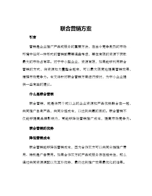 联合营销方案
