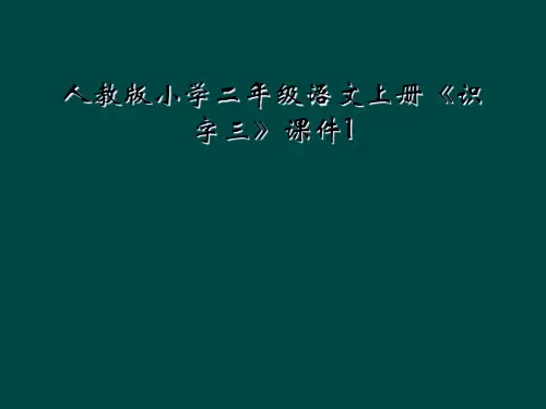 人教版小学二年级语文上册识字三课件1