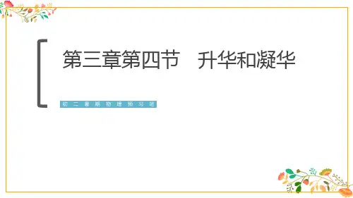 人教版八年级物理第三章第四节《升华和凝华》课件24张ppt