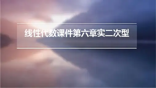 线性代数课件：第六章实二次型
