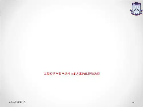 工程经济学教学课件-5多方案的比较和选择