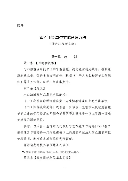 重点用能单位节能管理办法