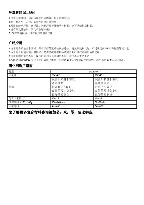 低粘度,透明度高,耐高温,常温固化,RTM环氧树脂