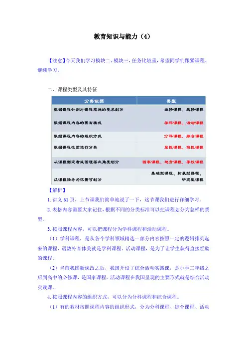 2017.02.15  教育知识与能力(4) 孙阳 (笔记)