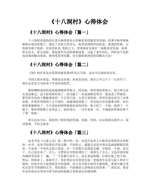 《十八洞村》心得体会