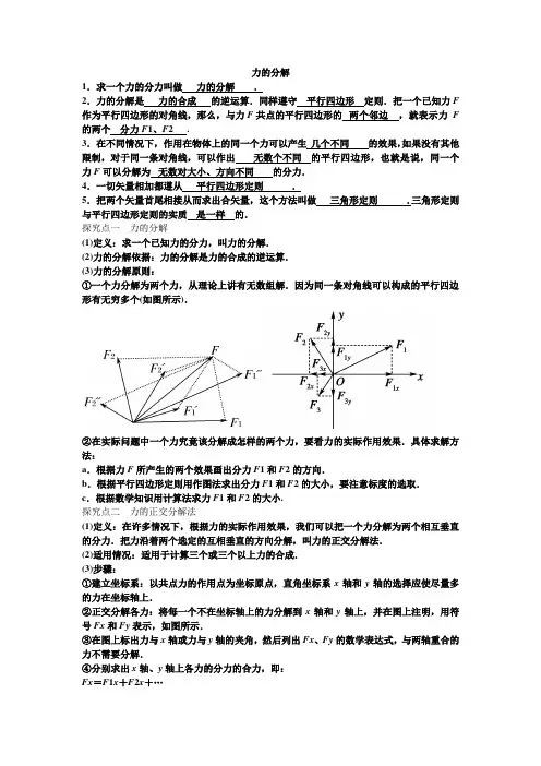 力的分解